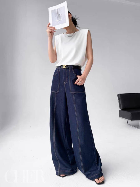 Women Straight Cut Pant With Belt